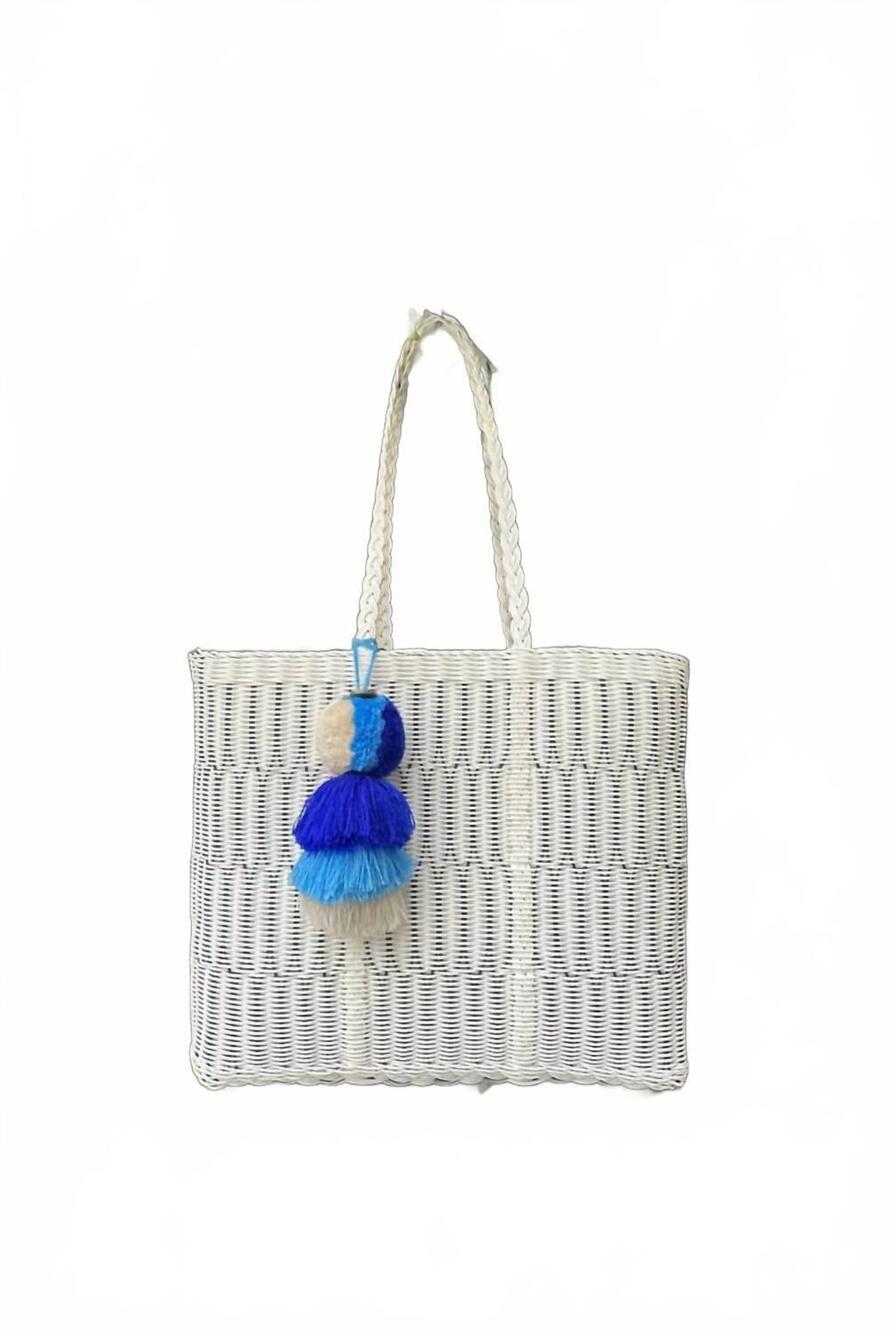 NEW SQUEEZE DE CITRON women's citron tote bag in white mesh